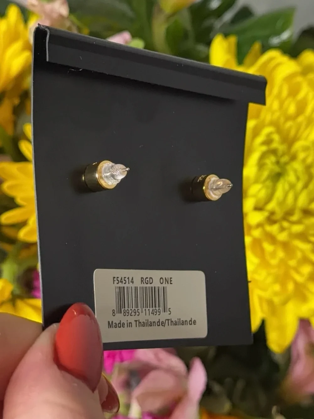 Coach X Peanuts Gold-Tone Snoopy Stud Earrings - Picture 4 of 5